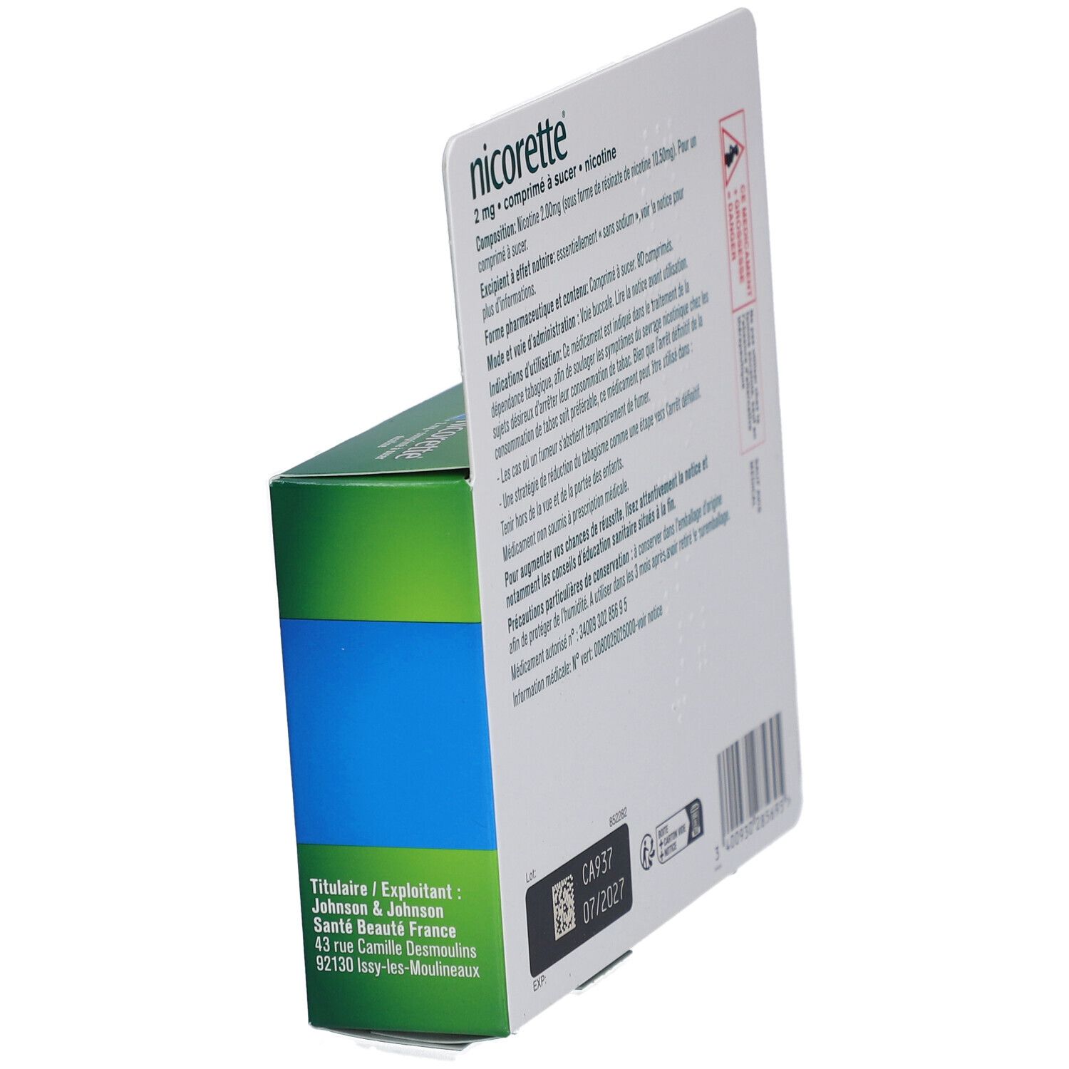 NICORETTE® Comprimé à sucer Menthe Intense 2 mg / BT 80