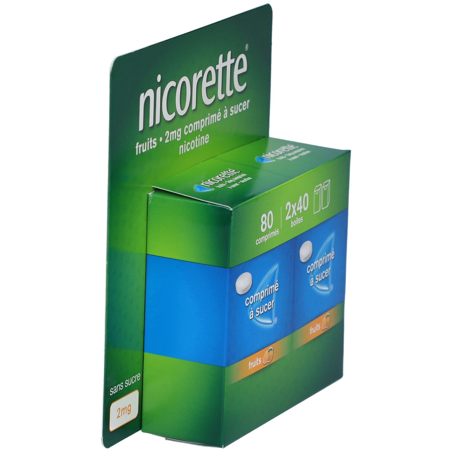 NICORETTE® Comprimé à sucer Fruits 2 mg/BT 80