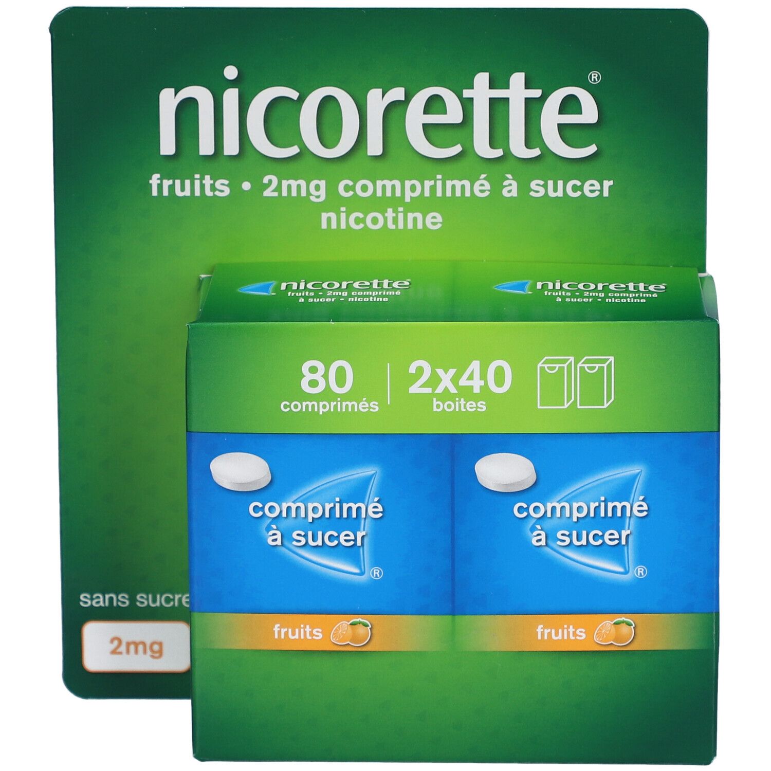 NICORETTE® Comprimé à sucer Fruits 2 mg/BT 80