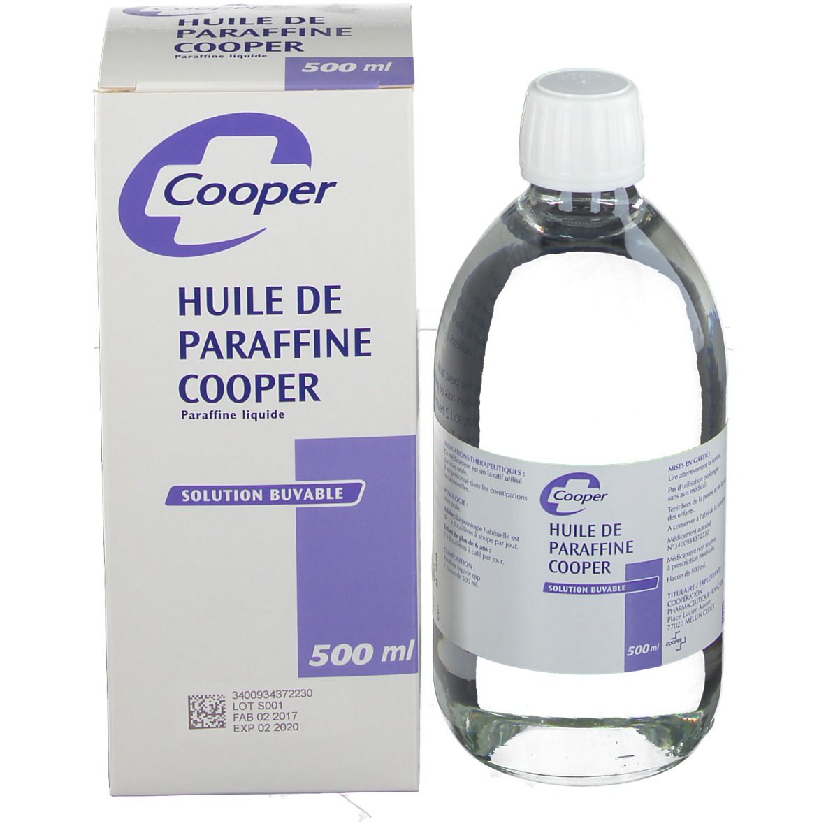 HUILE DE PARAFFINE 500ML 500 ml - Redcare Pharmacie