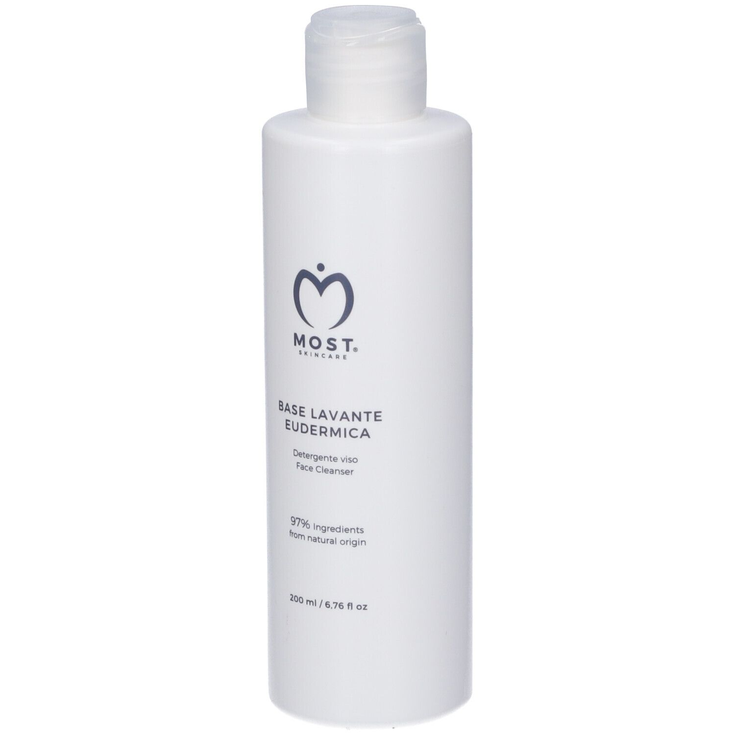 Flacon blanc MOST Eudermic Waschbasis, 200 ml, vue de face.