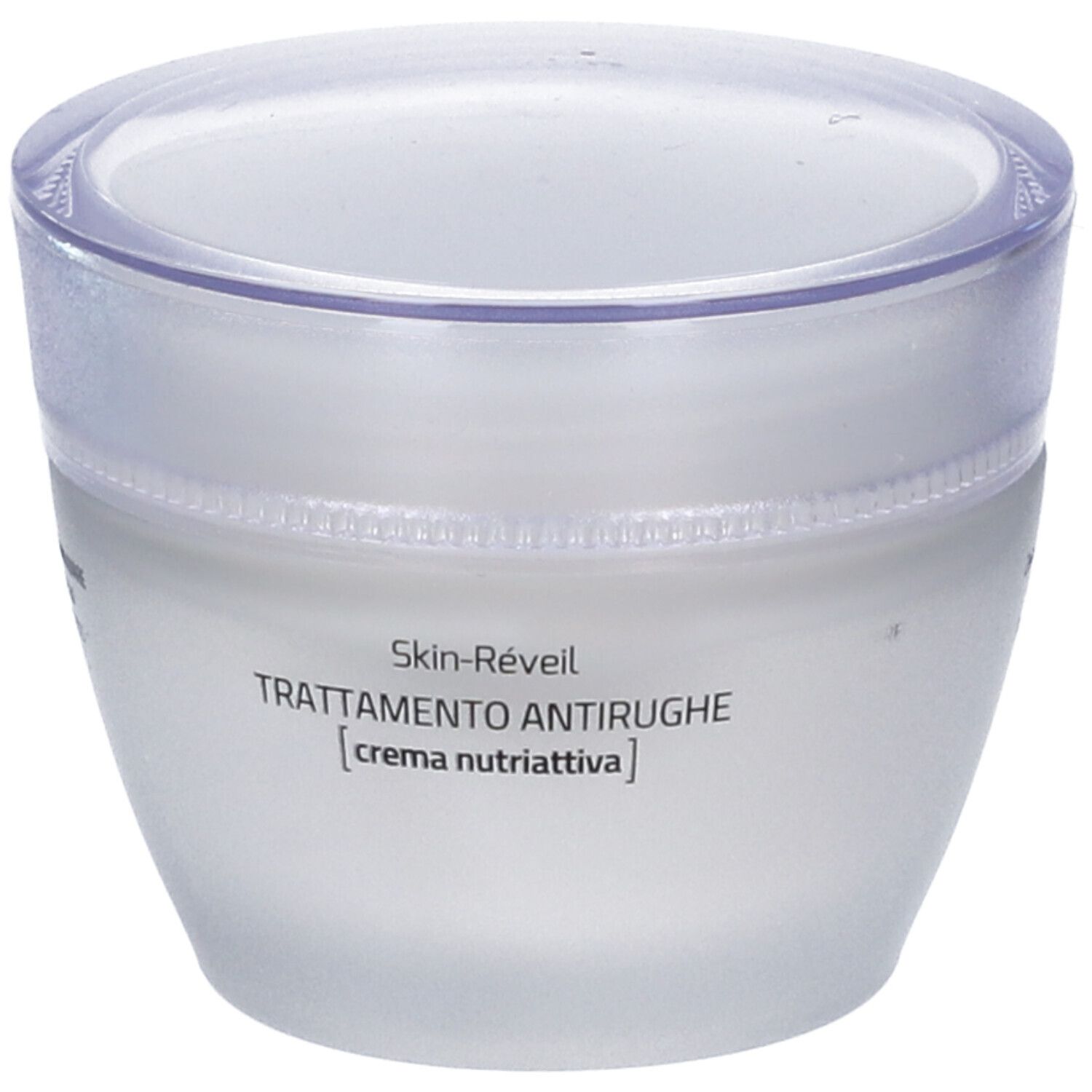 Pot EuPhidra avec inscription 'Skin-Réveil Trattamento Antirughe [crema nutriattiva]'.