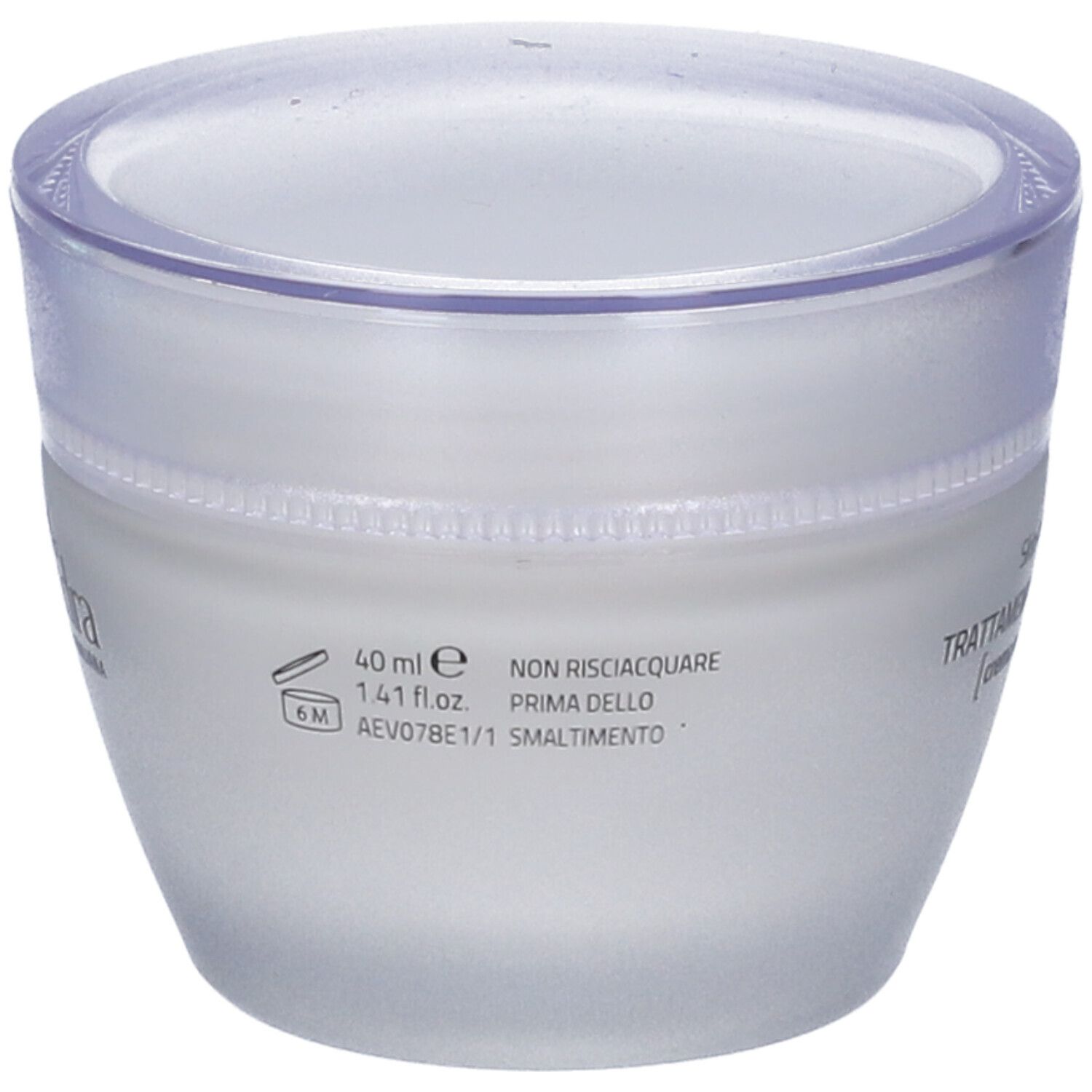 Pot EuPhidra indiquant '40 ml e 1.41 fl.oz.' et la durée de conservation '6M'.