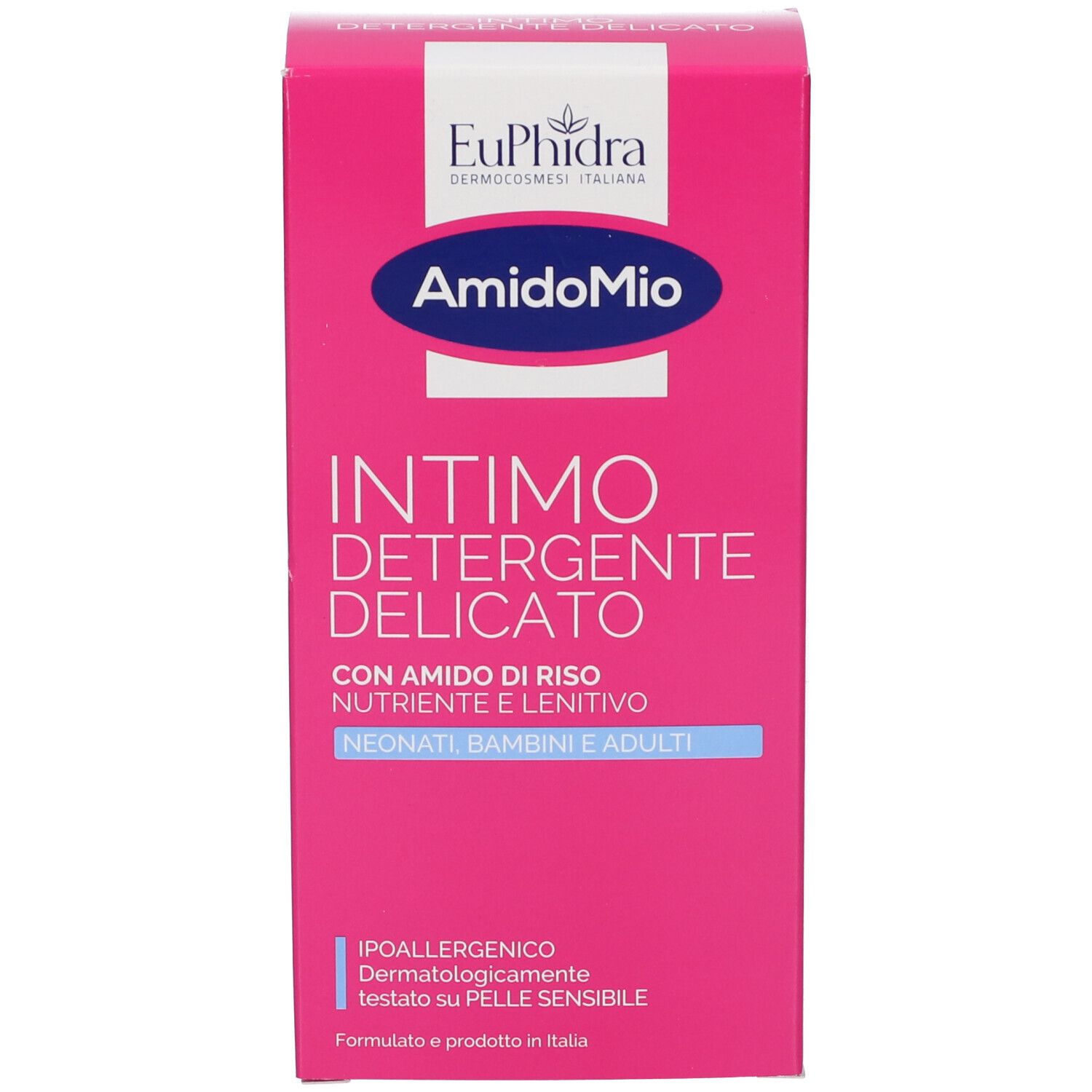 Euphidra AmidoMio Intimo Detergente Delicato : Nettoyant intime au son de riz, pour nouveau-nés, enfants et adultes. Hypoallergénique.