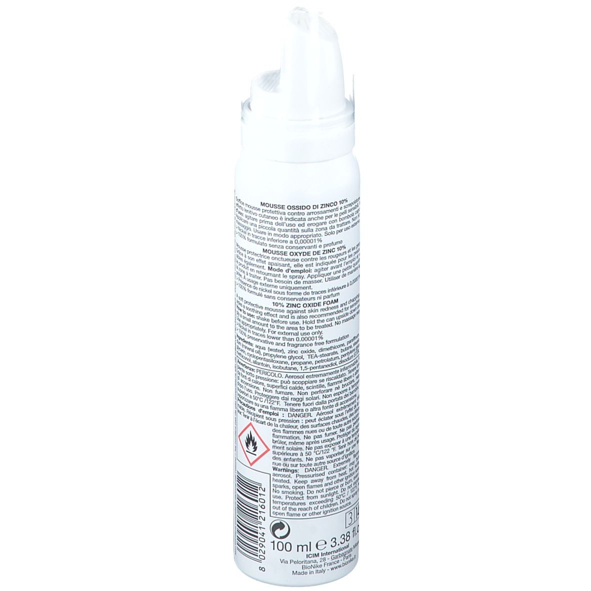 BioNike TRIDERM ZETA Mousse oxyde de zinc 10 %