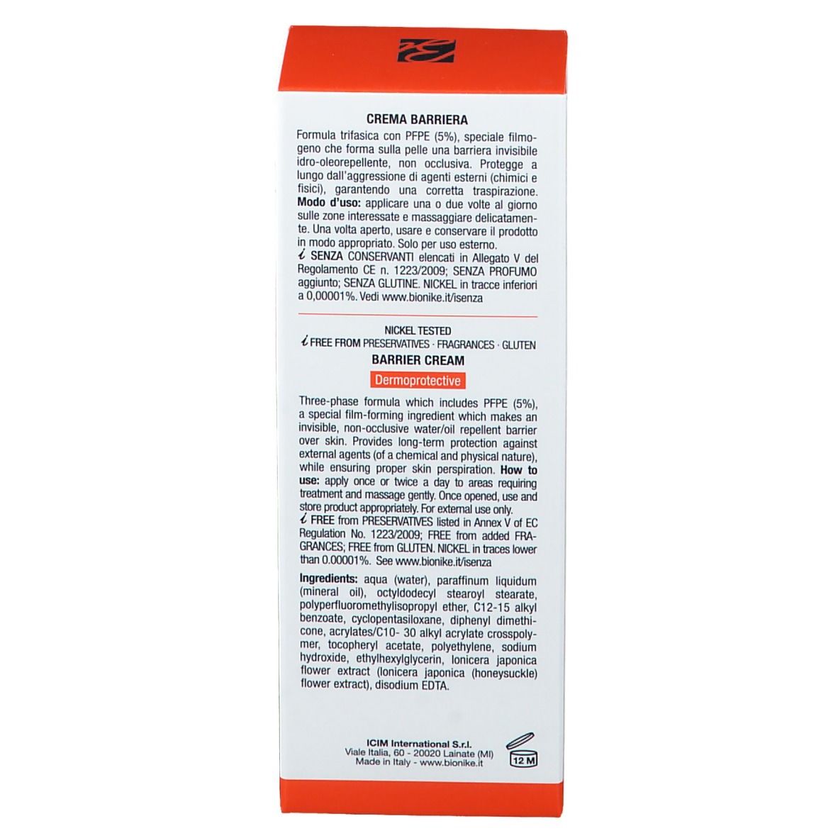 BioNike TRIDERM Cinque Crème barrière