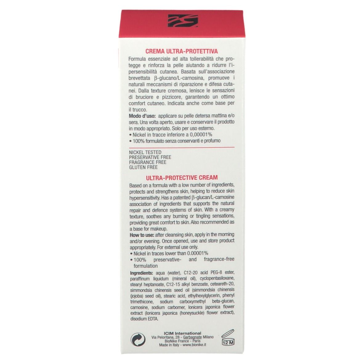 BioNike DEFENCE TOLERANCE 200 Crème ultra-protectrice