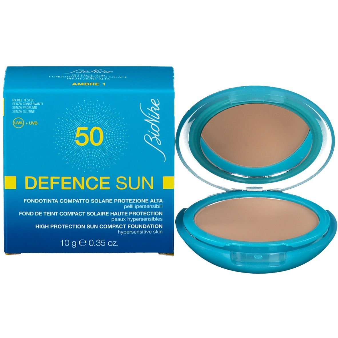 BioNike DEFENCE SUN Fond de teint solaire compact 50 n°1 ambre