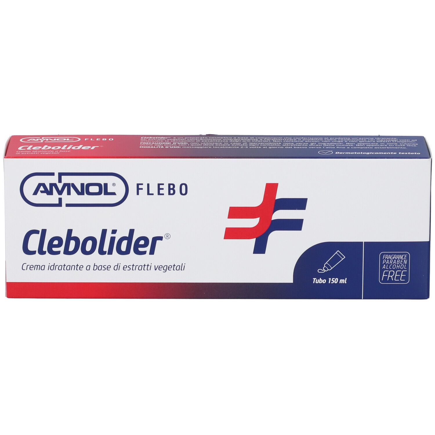 Emballage de Crème Clebolider avec logo et informations produit.