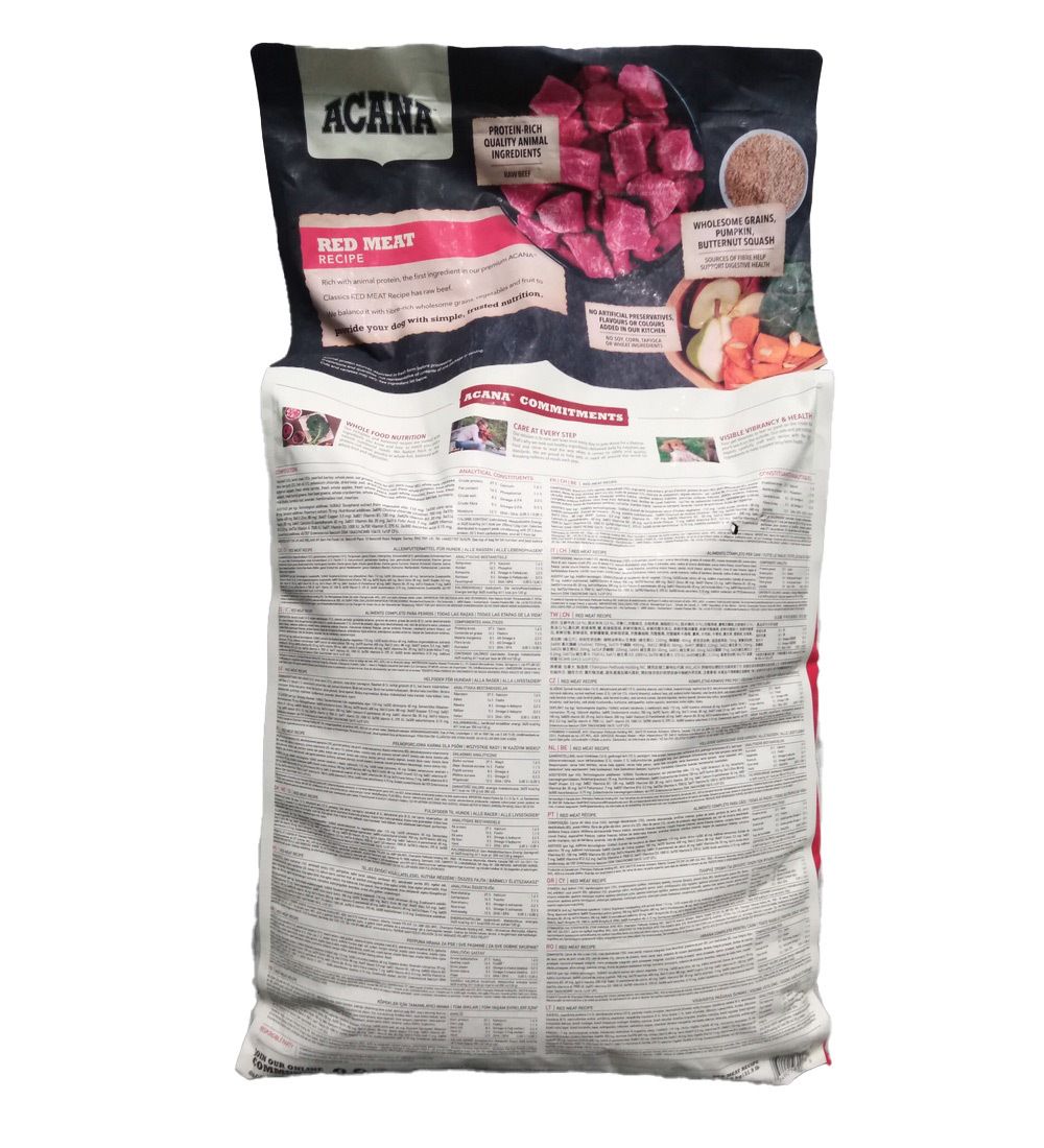 Acana Red Meat nourriture sèche pour chiens, 11,4kg.