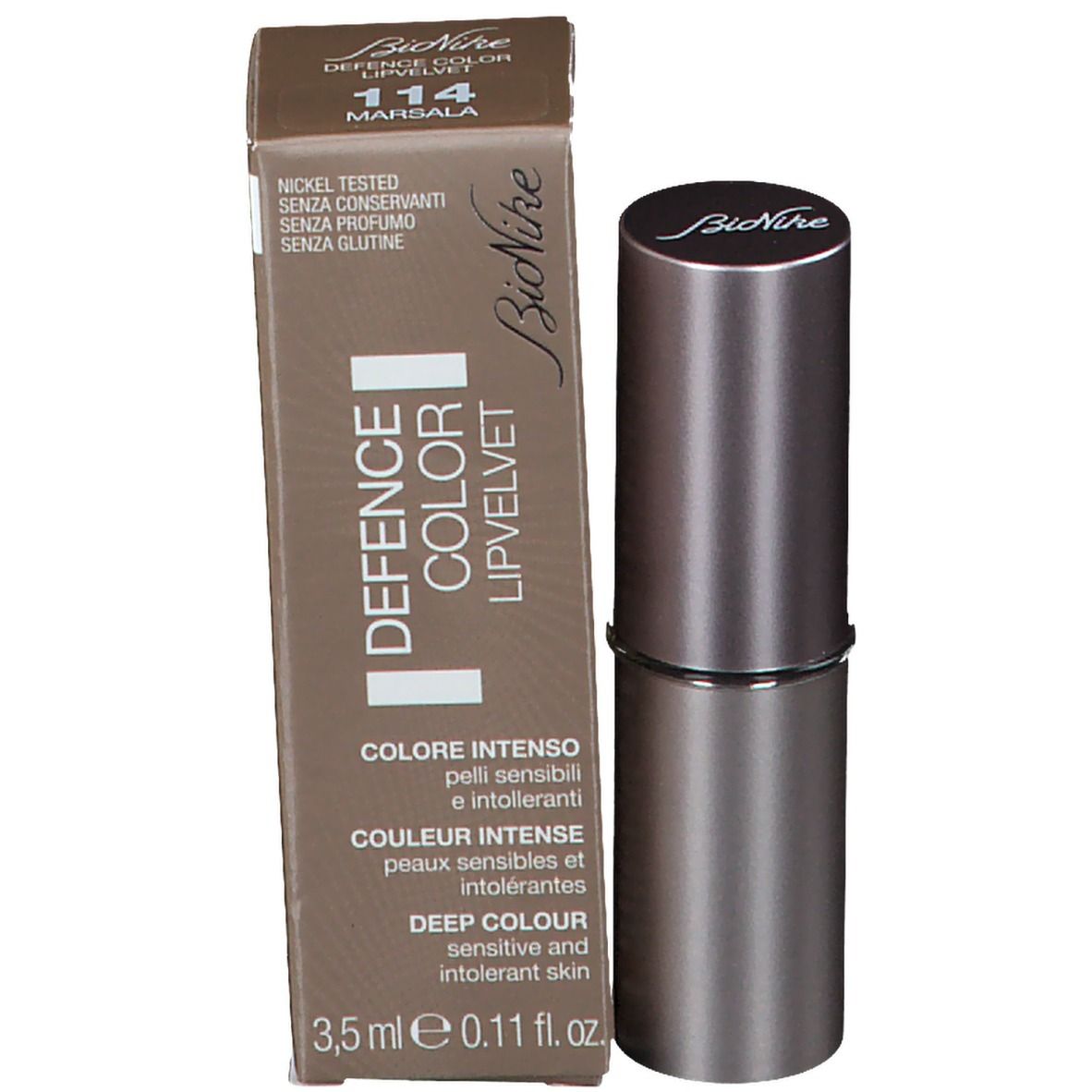 BioNike DEFENCE COLOR LIP VELVET Rouge à lèvres couleur intense 114 Marsala