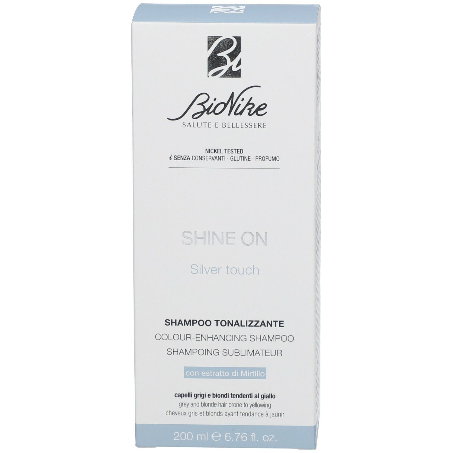 BioNike SHINE ON SILVER TOUCH Shampoing publicateur