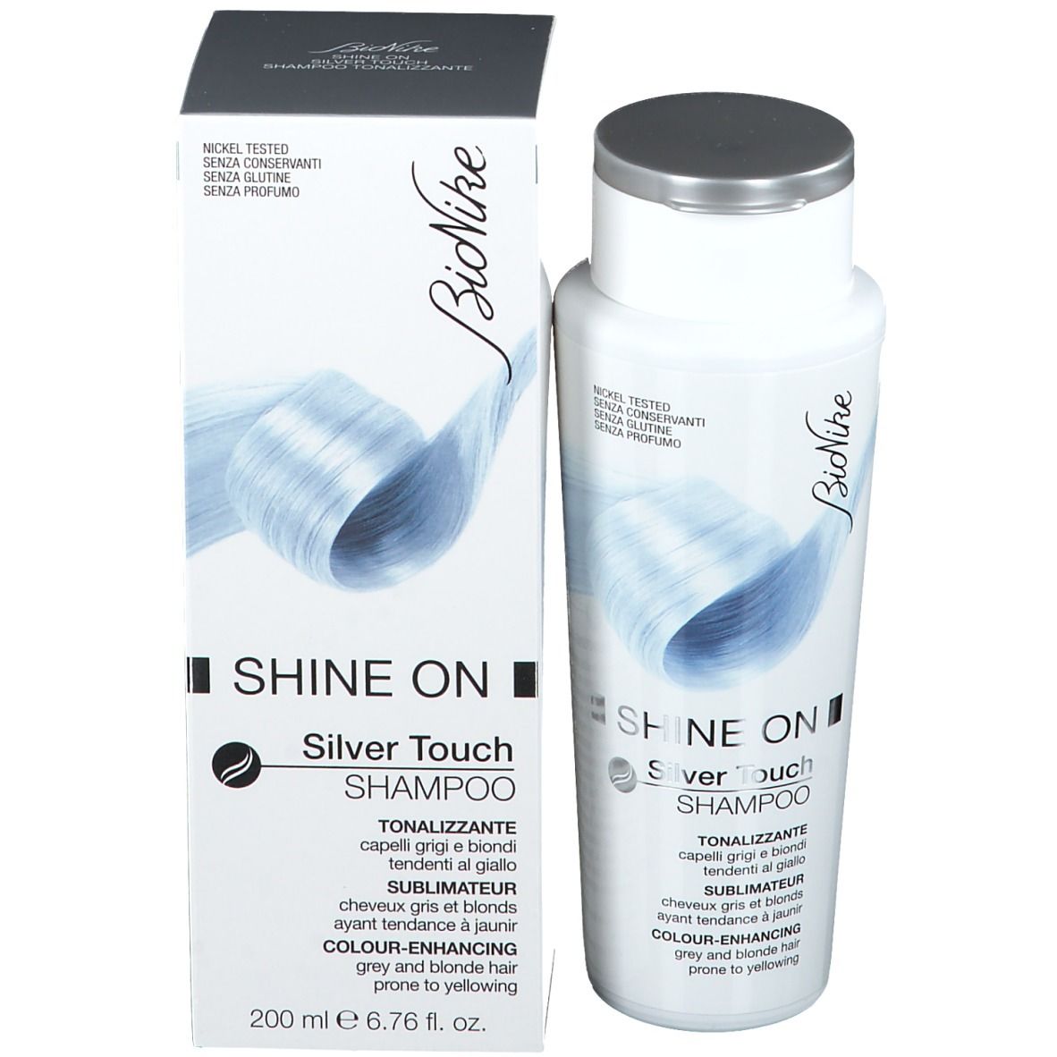 BioNike SHINE ON SILVER TOUCH Shampoing publicateur