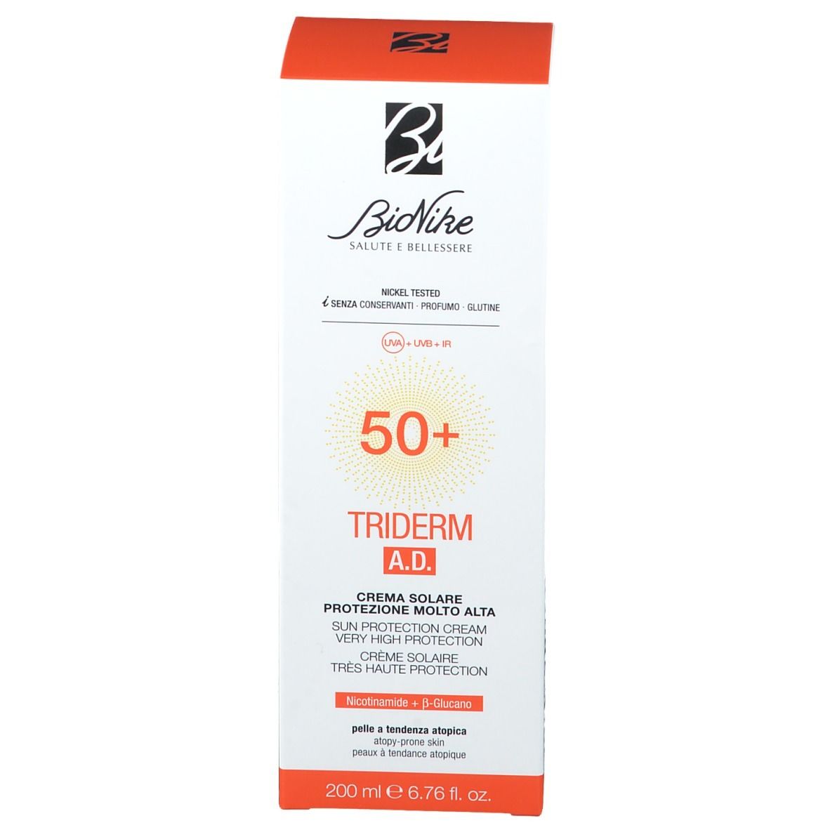 BioNike TRIDERM AD Crème Solaire SPF50+
