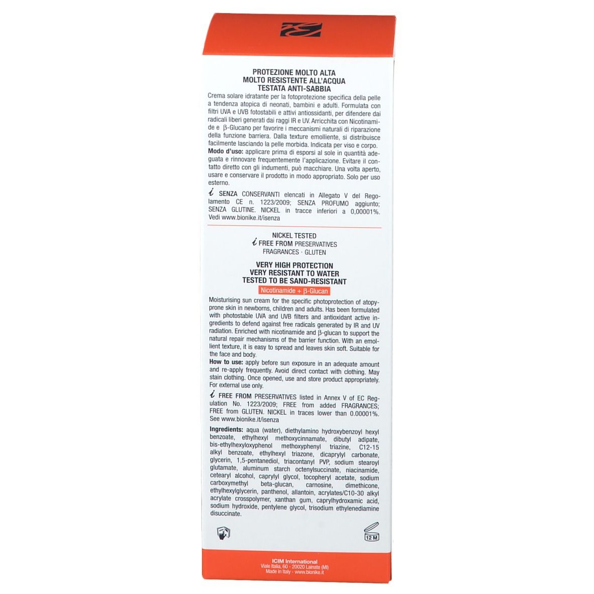 BioNike TRIDERM AD Crème Solaire SPF50+