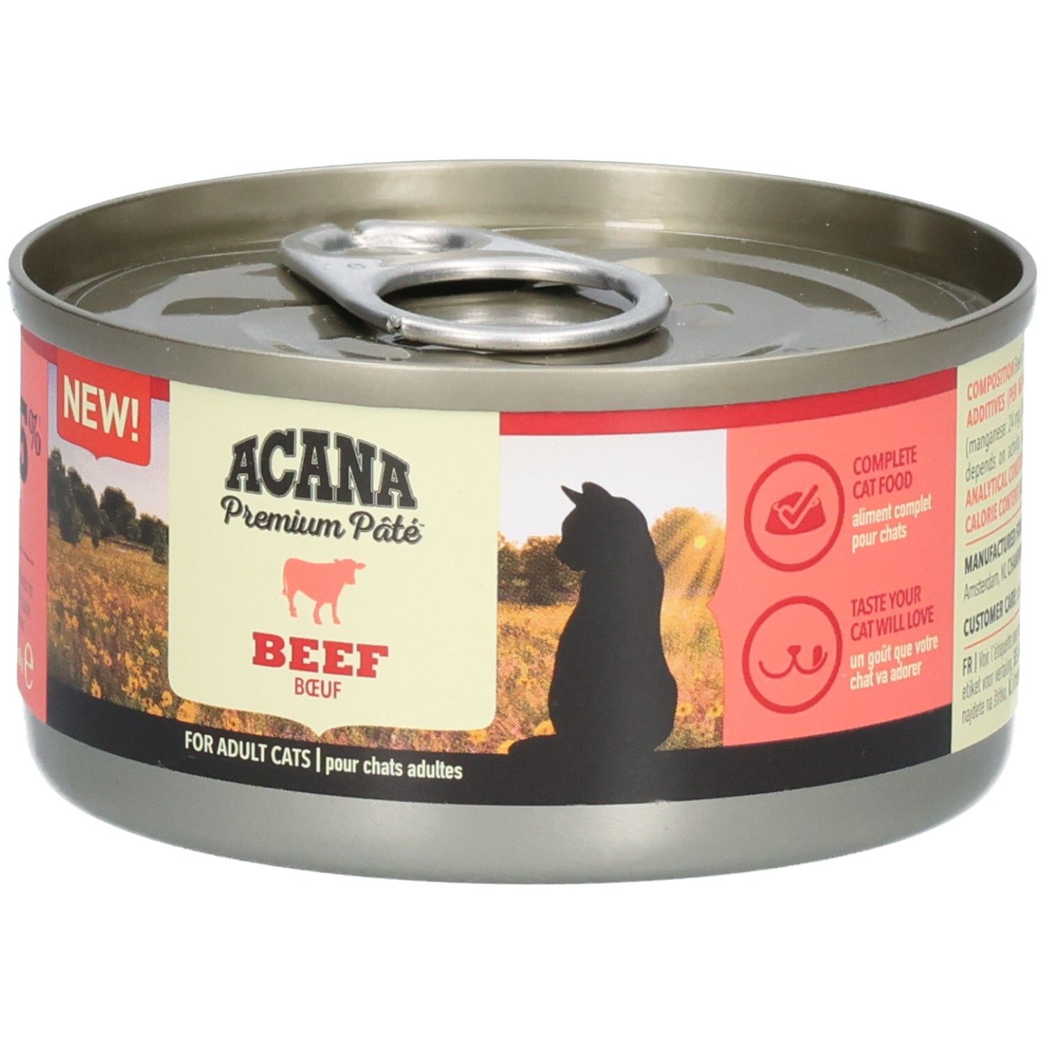ACANA Pâté Boeuf pour chats: Aliment complet, un goût que votre chat adorera.