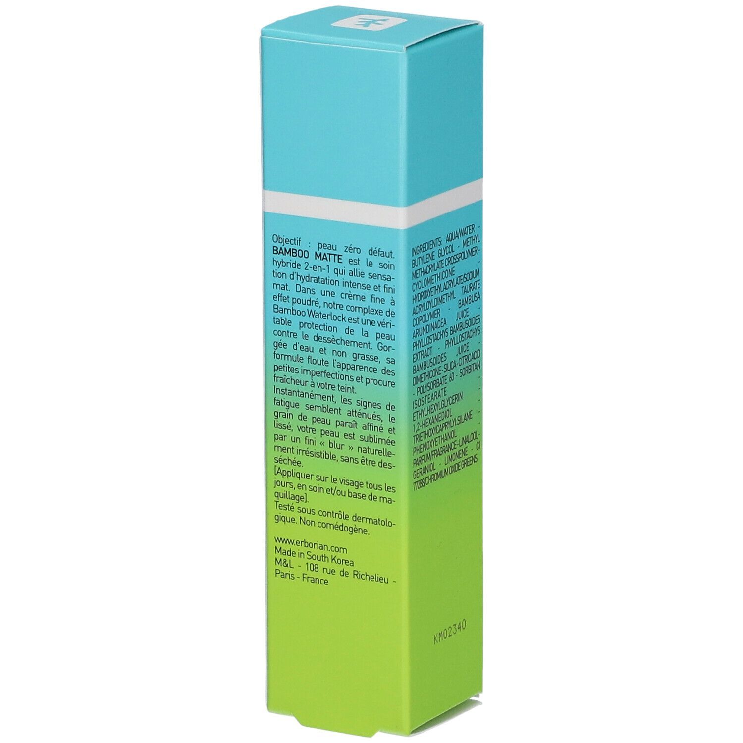 erborian BAMBOO MATTE Crème de jour matifiante - effet poudré