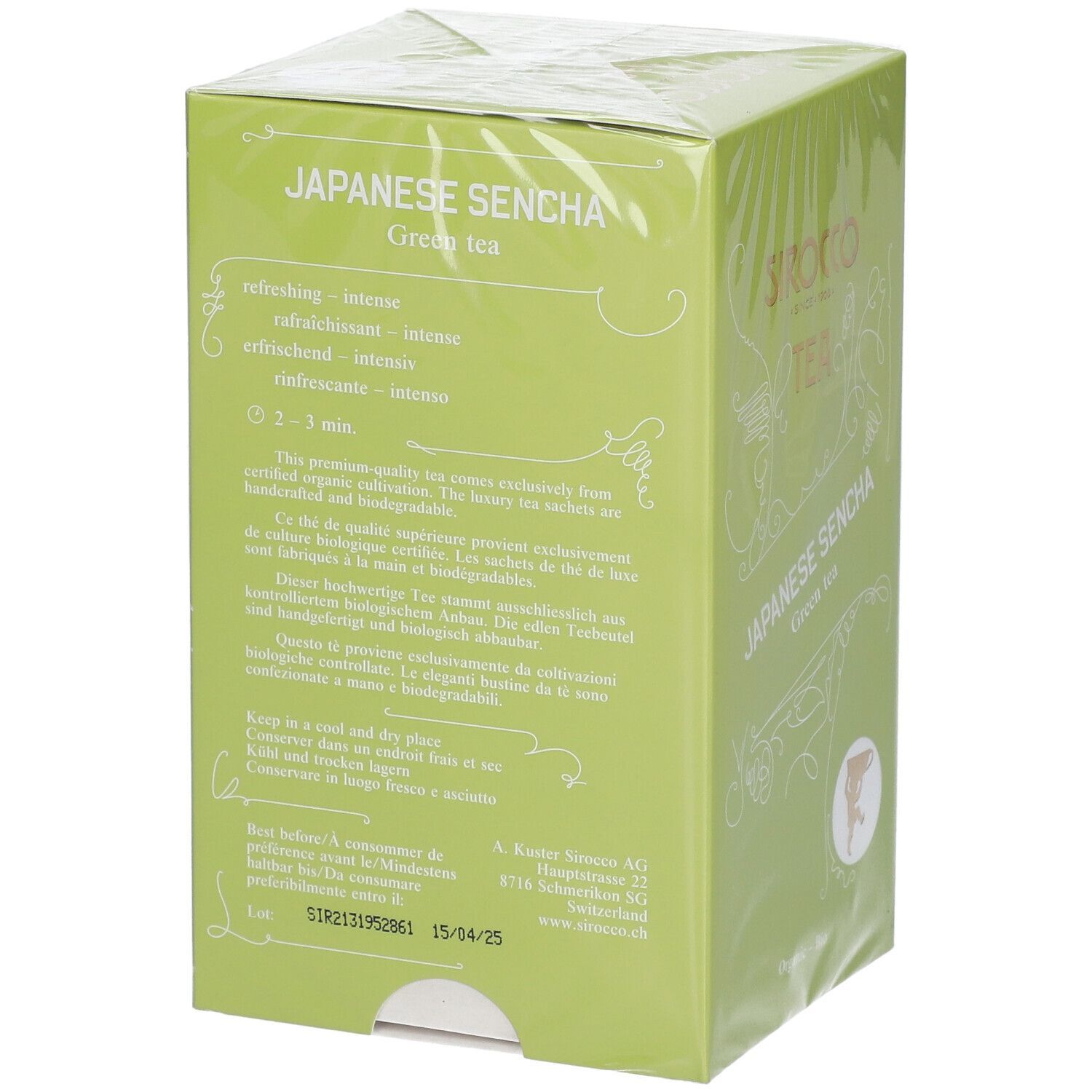 SIROCCO Sachets de thé Japanese Sencha