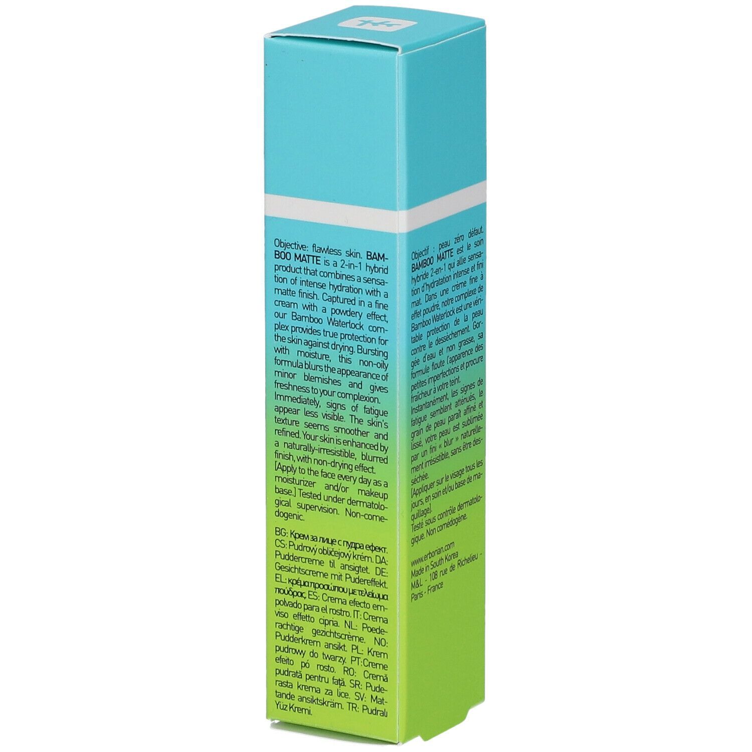 erborian BAMBOO MATTE Crème de jour matifiante - effet poudré