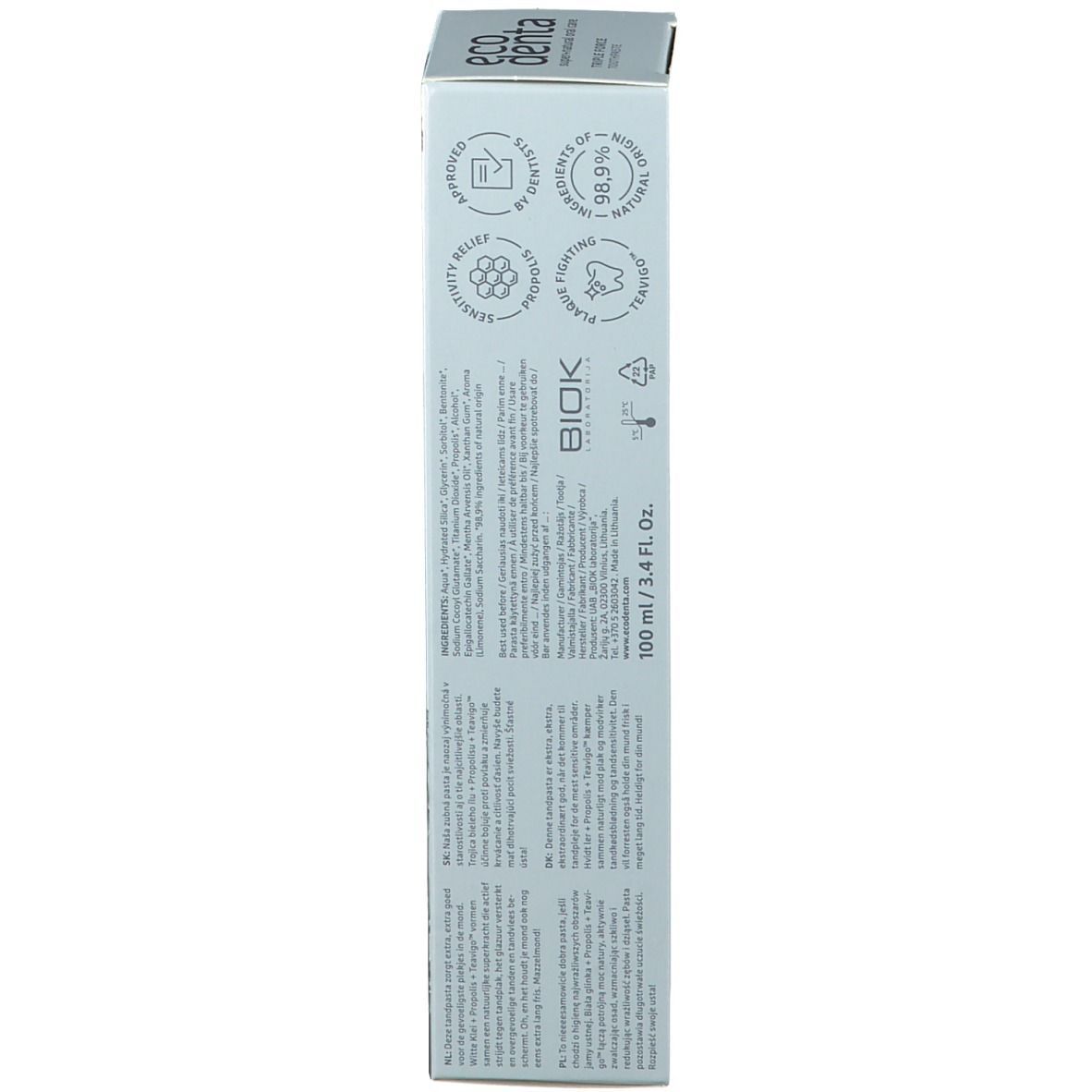 ecodenta Triple Action Dentifrice Argile Blanche