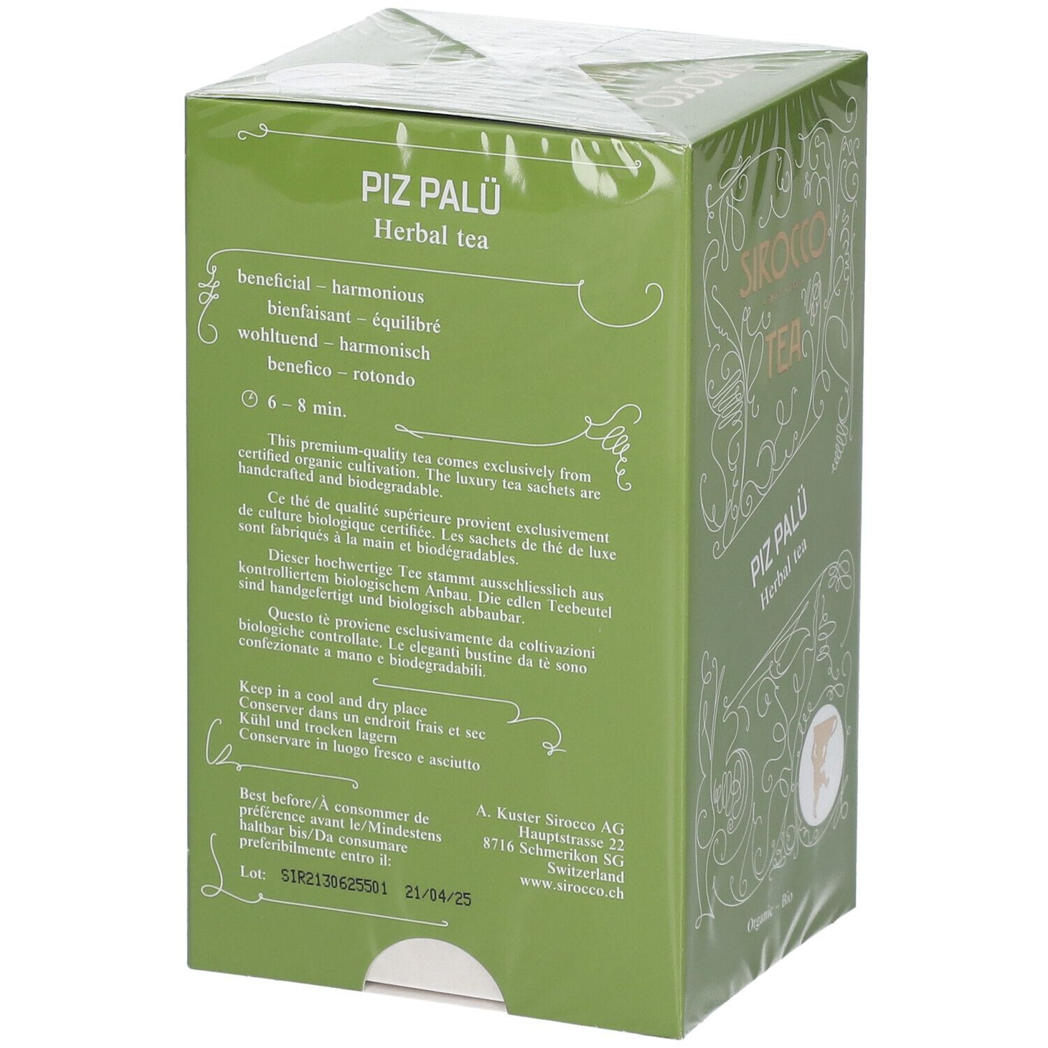 SIROCCO Sachets de thé Piz Palü