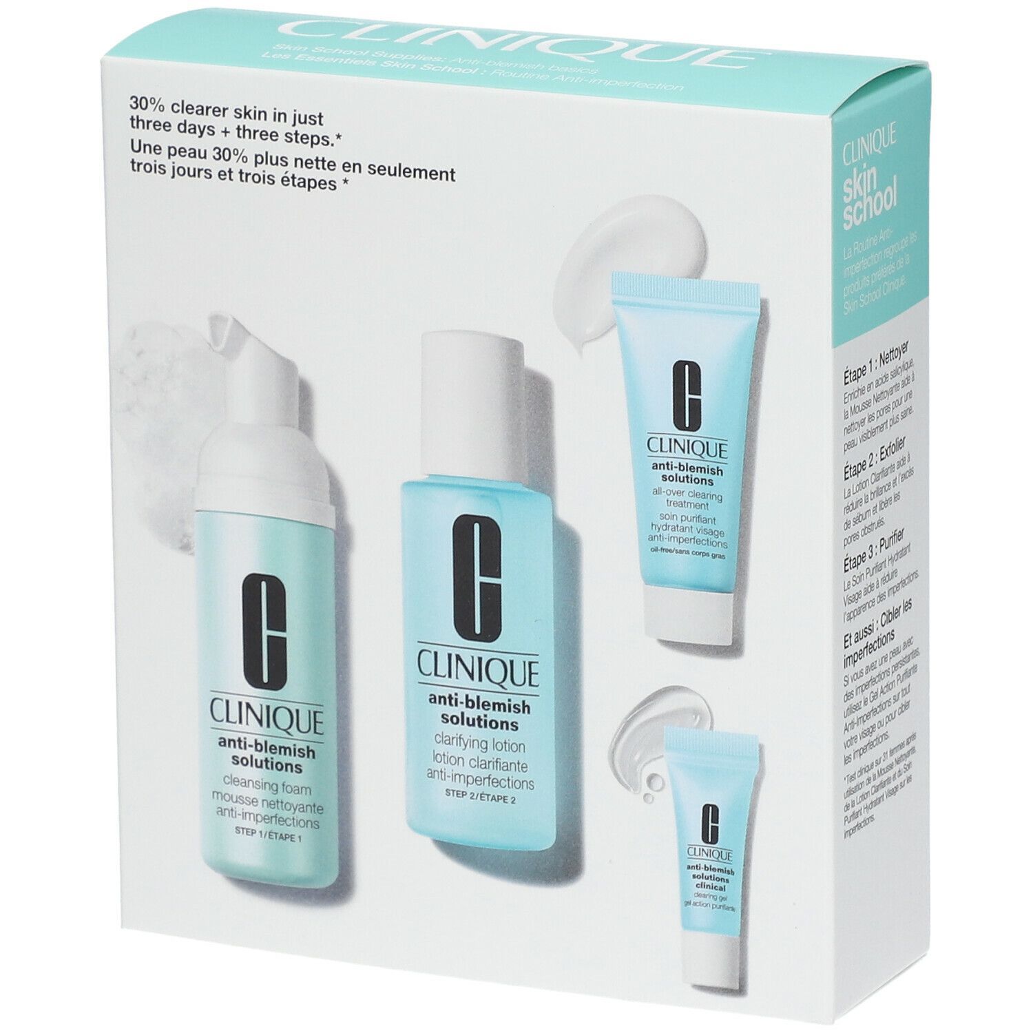 CLINIQUE skin school Anti-Blemish solution set