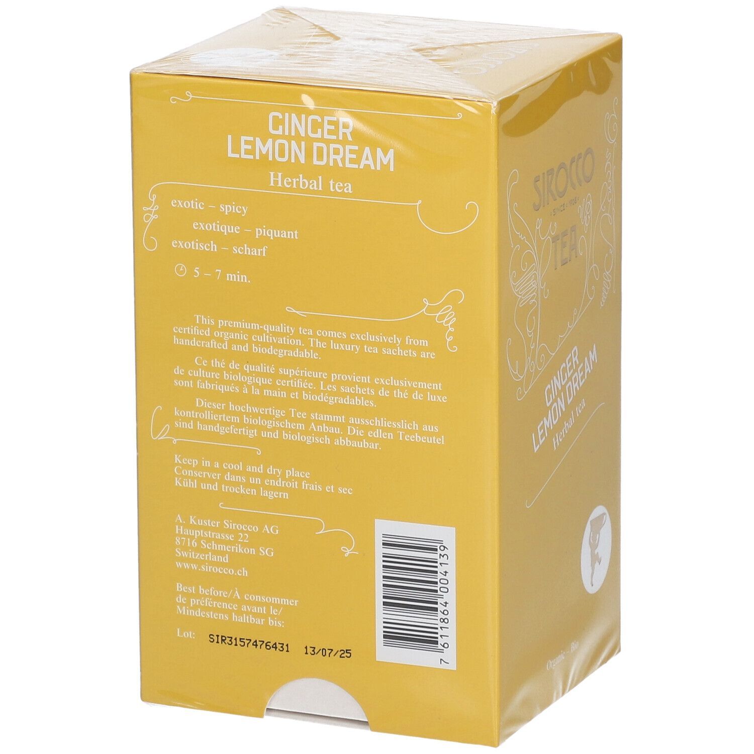 SIROCCO Sachets de thé Ginger Lemon Dream
