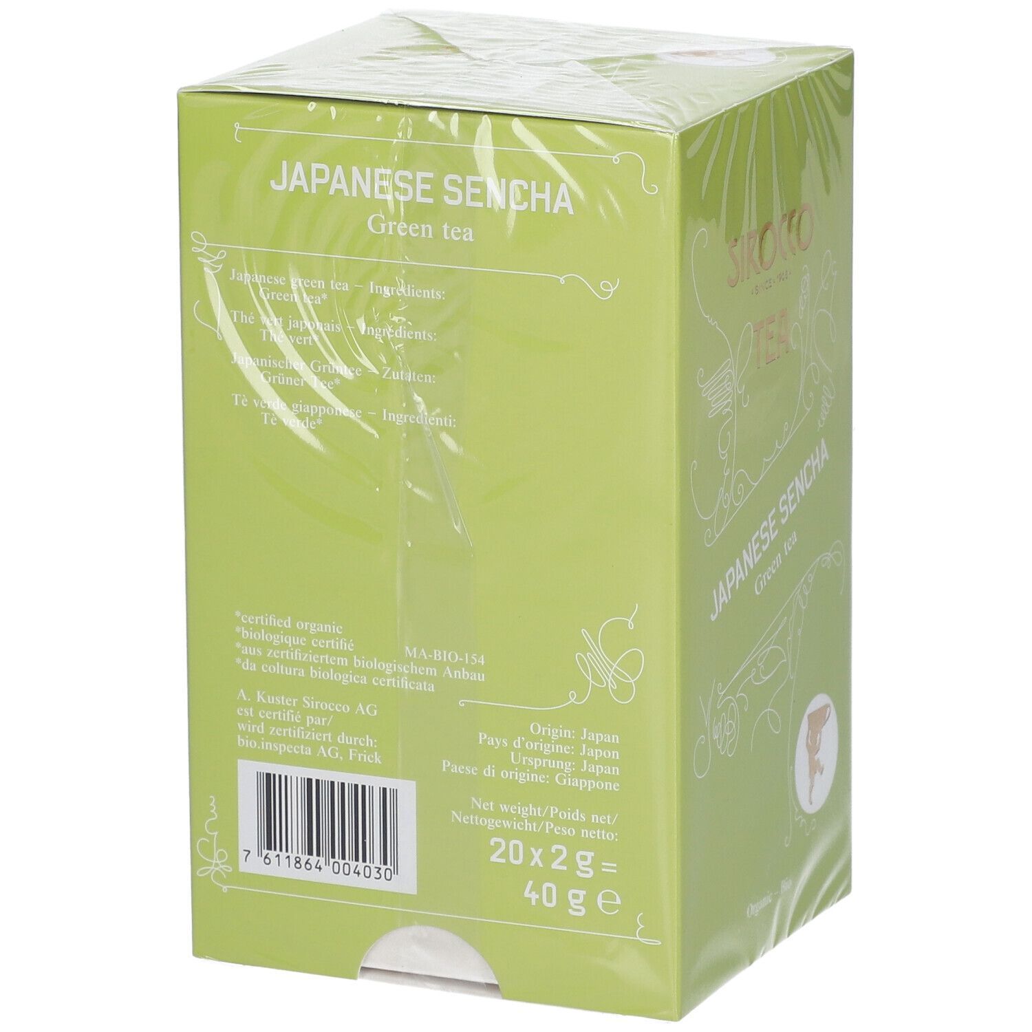 SIROCCO Sachets de thé Japanese Sencha