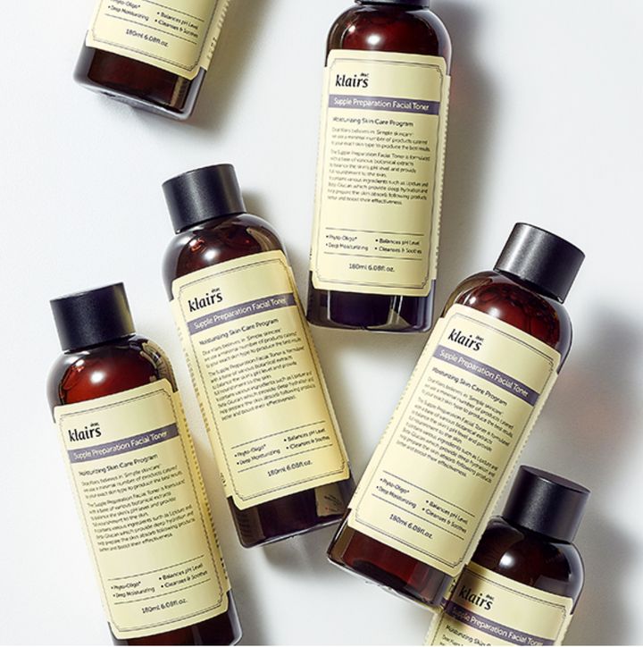 Plusieurs bouteilles de Klairs Supple Preparation Facial Toner.