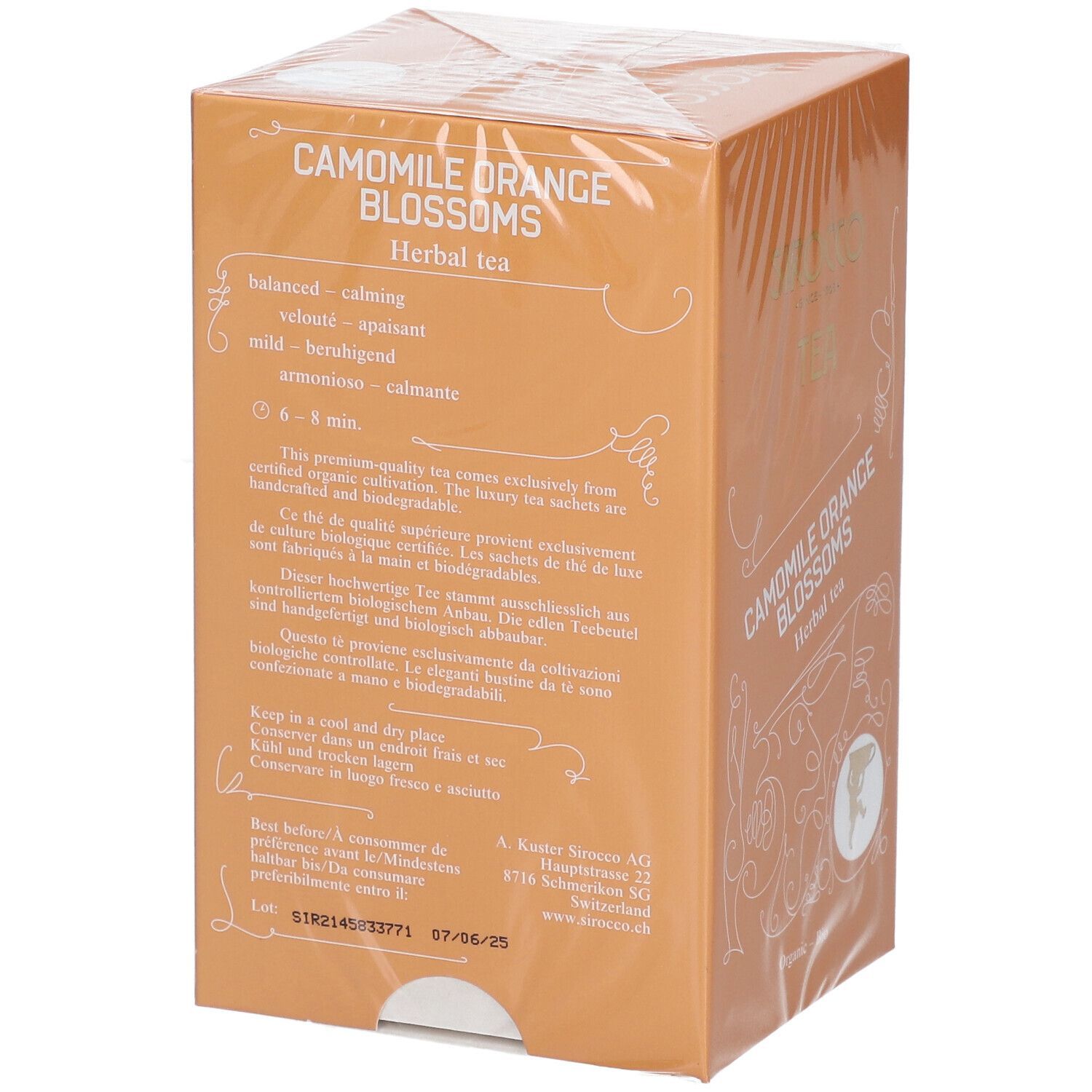 SIROCCO Sachets de thé Fleurs d'oranger camomille