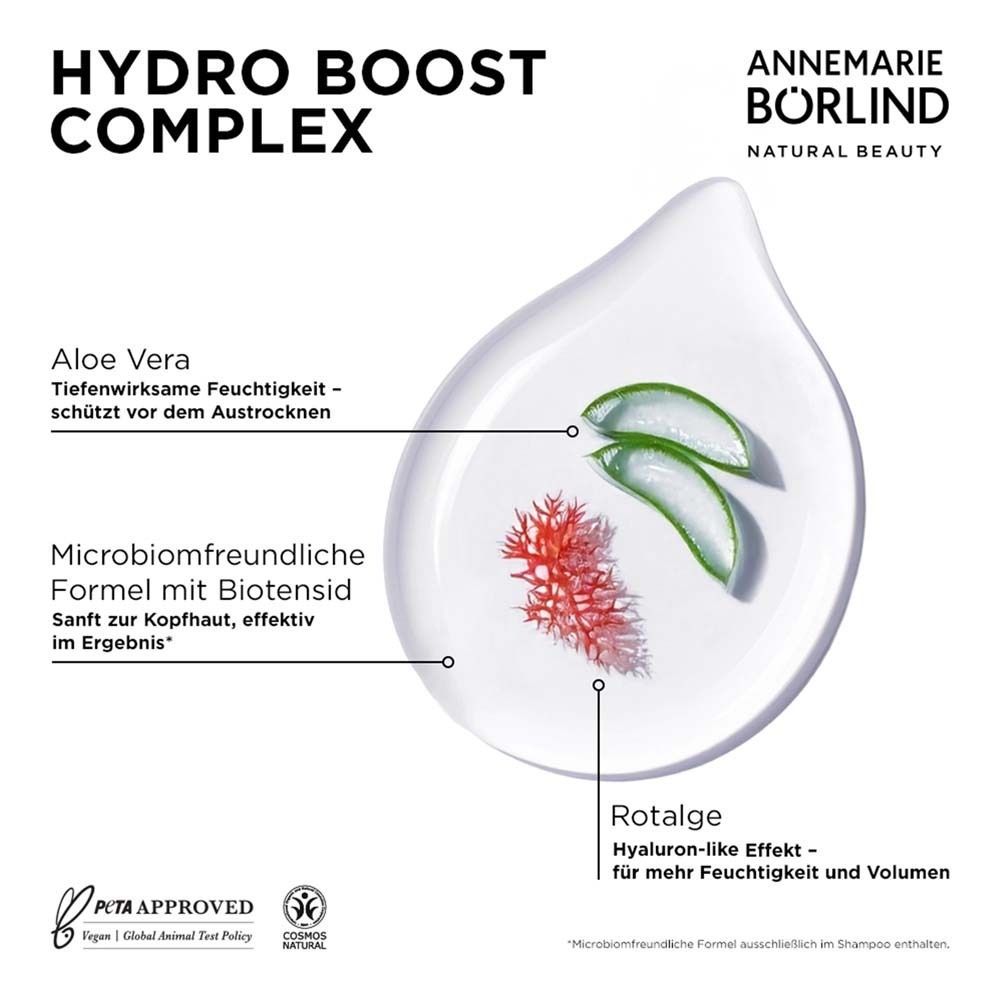 Complexe ANNEMARIE BÖRLIND Hydro Boost avec Aloe Vera, Biotensid et algues rouges.