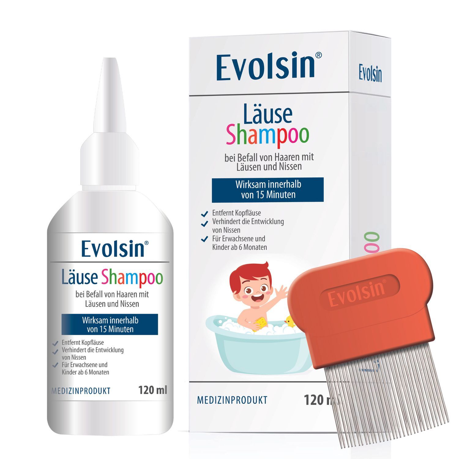 EVOLSIN® Shampooing anti-poux & peigne anti-poux