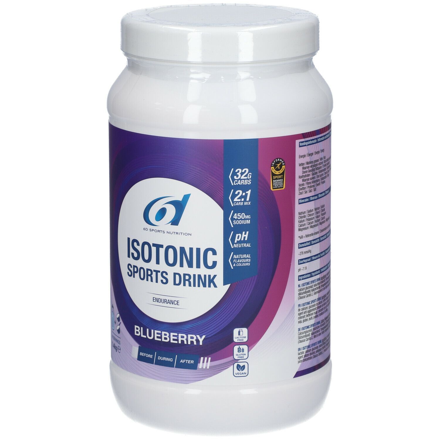 6D Sports Nutrition Isotonic Sports Drink Endurance Blueberry