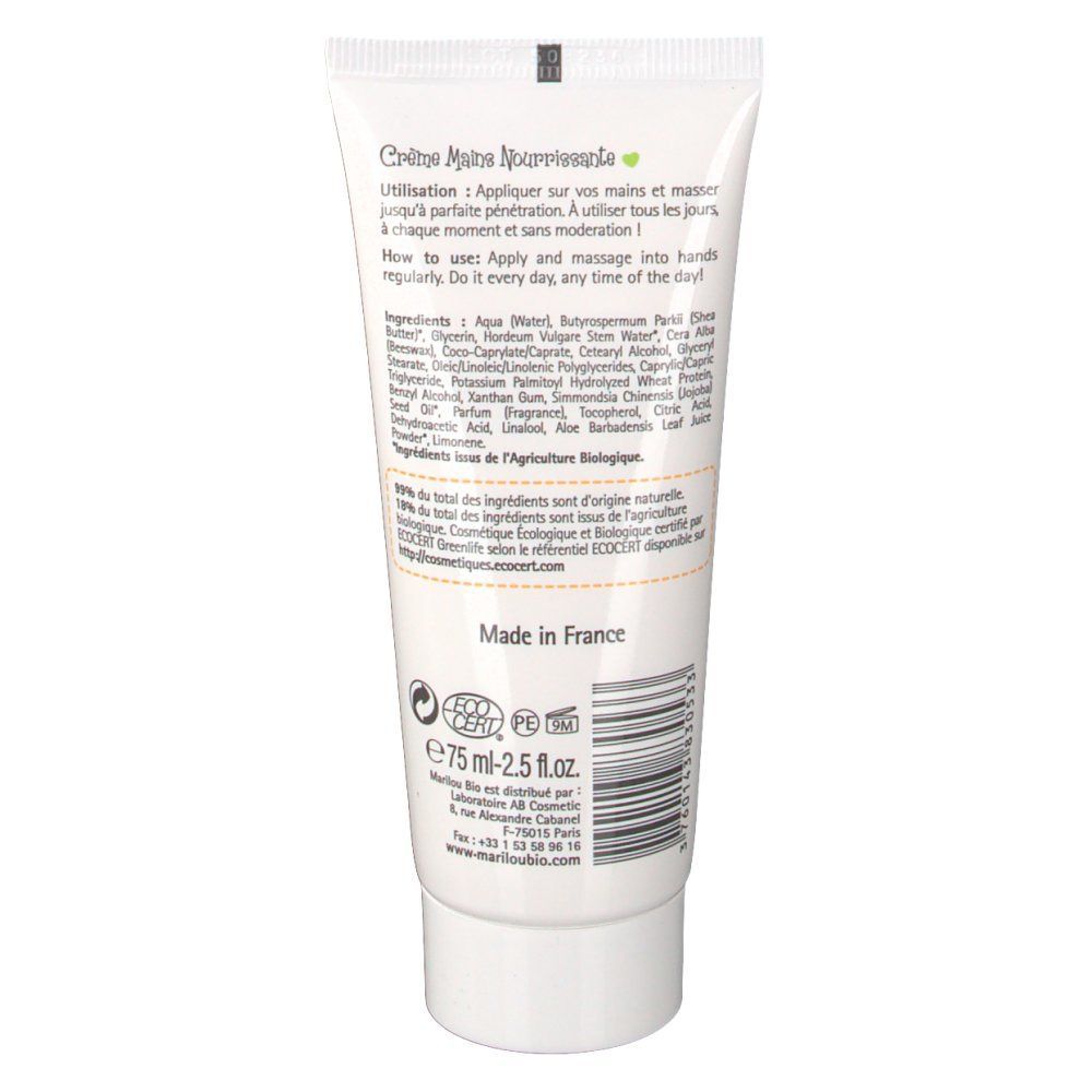 Marilou Bio Crème Mains Nourrissante