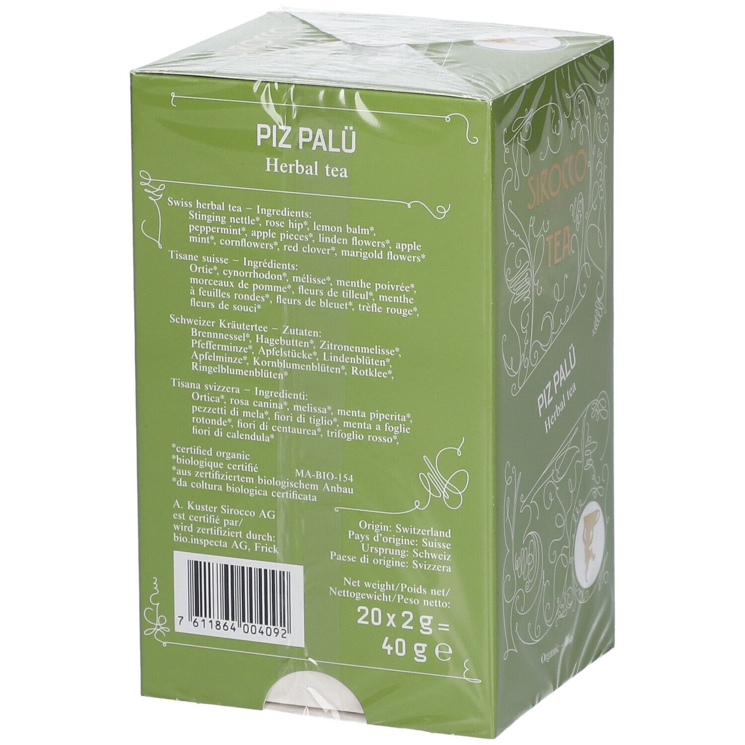 SIROCCO Sachets de thé Piz Palü